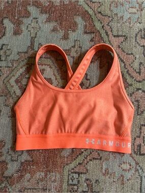 Under Armour Coral Orange Cross-Back Sports Bra